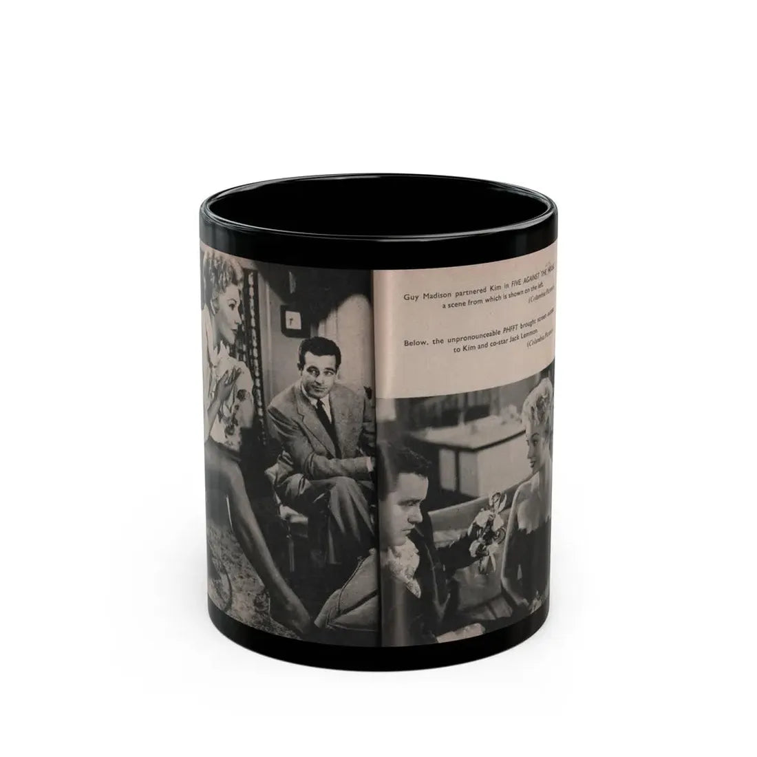 Kim Novak #166 - Scanned Mag. 66 Photos (Vintage Female Icon) Black Coffee Mug 11oz - Go Mug Yourself