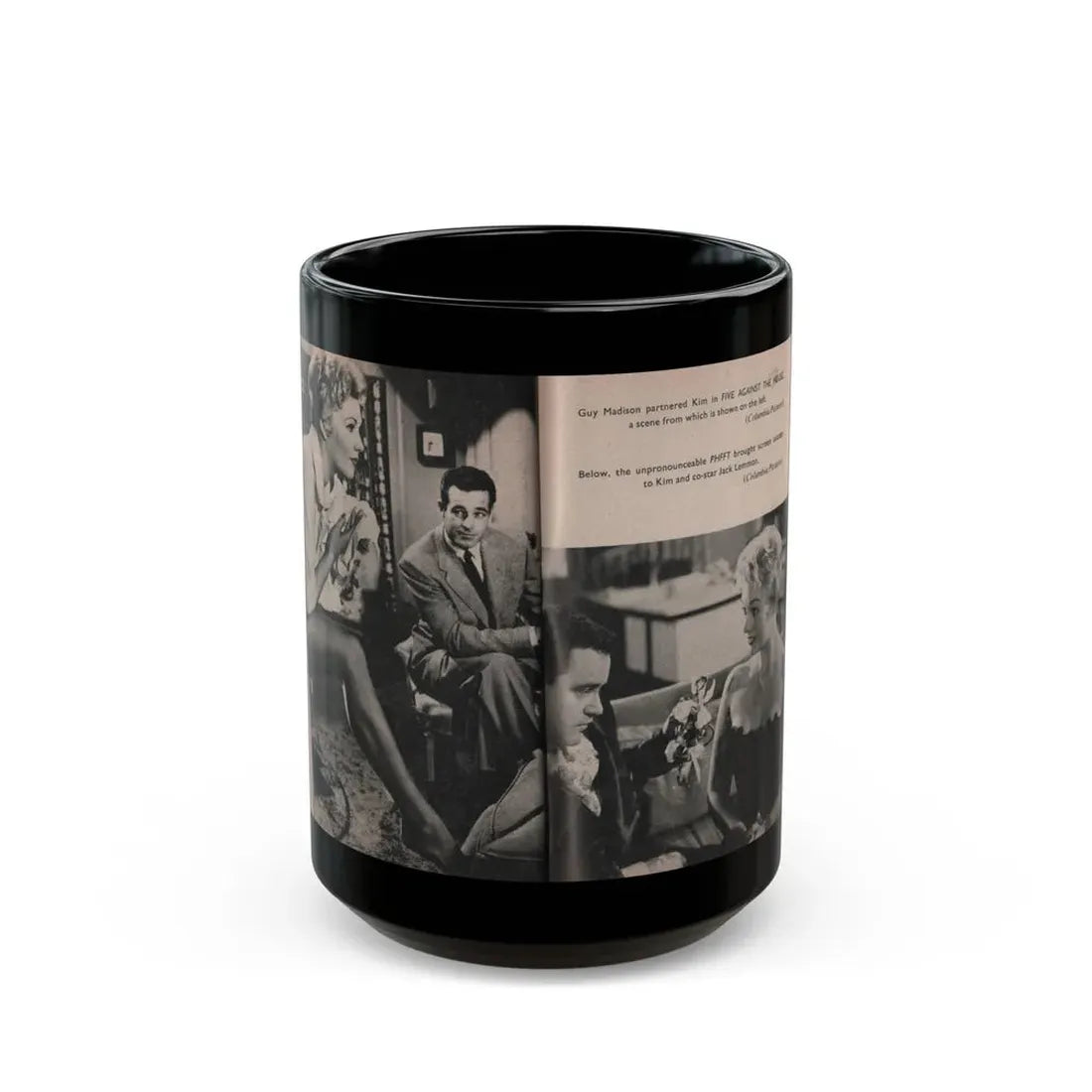 Kim Novak #166 - Scanned Mag. 66 Photos (Vintage Female Icon) Black Coffee Mug 15oz - Go Mug Yourself