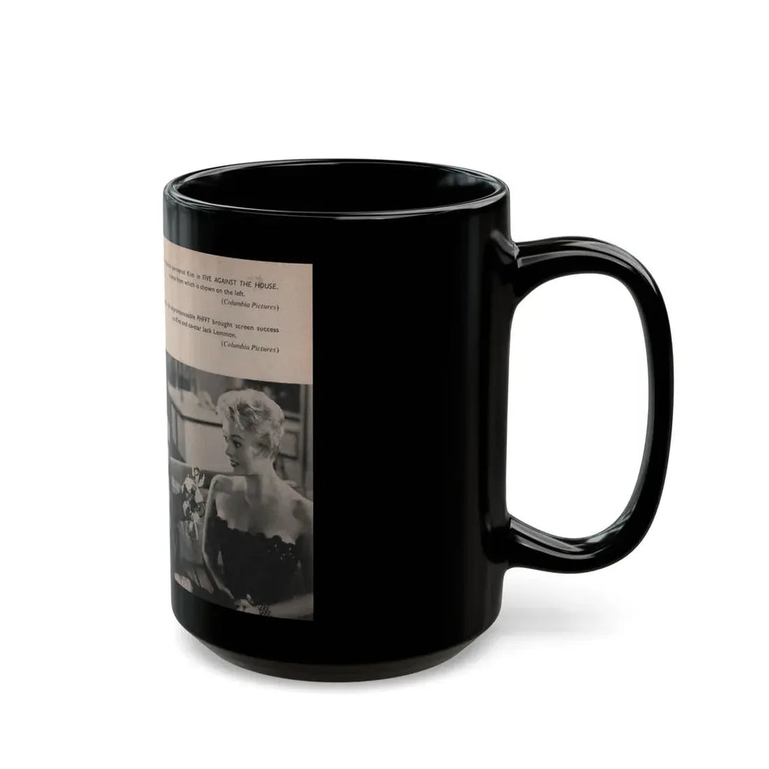 Kim Novak #166 - Scanned Mag. 66 Photos (Vintage Female Icon) Black Coffee Mug - Go Mug Yourself
