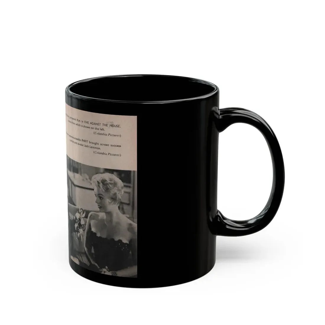 Kim Novak #166 - Scanned Mag. 66 Photos (Vintage Female Icon) Black Coffee Mug - Go Mug Yourself