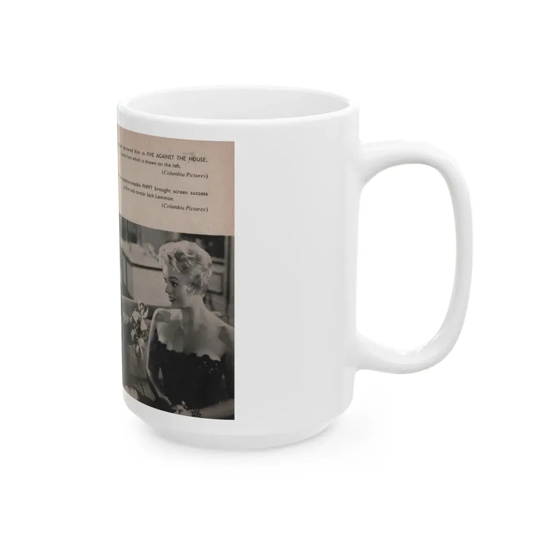 Kim Novak #166 - Scanned Mag. 66 Photos (Vintage Female Icon) White Coffee Mug - Go Mug Yourself