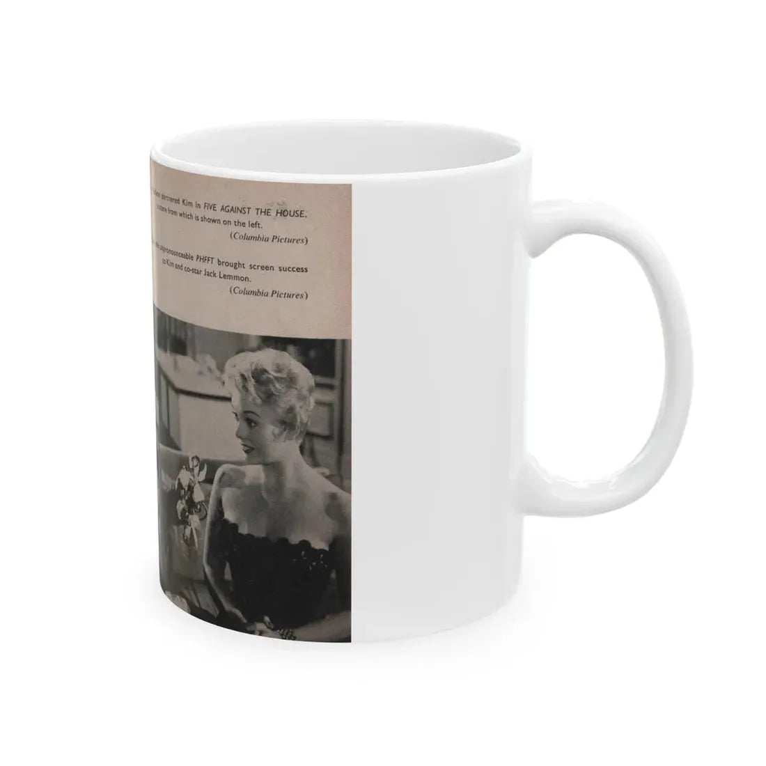 Kim Novak #166 - Scanned Mag. 66 Photos (Vintage Female Icon) White Coffee Mug - Go Mug Yourself
