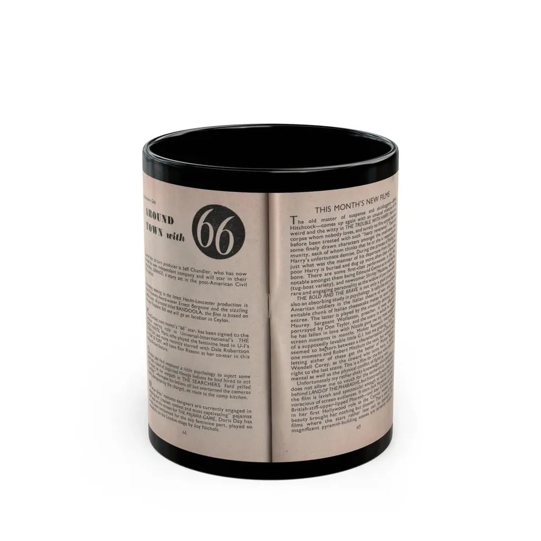 Kim Novak #168 - Scanned Mag. 66 Photos 1 (Vintage Female Icon) Black Coffee Mug 11oz - Go Mug Yourself