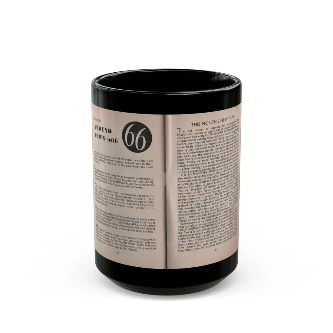 Kim Novak #168 - Scanned Mag. 66 Photos 1 (Vintage Female Icon) Black Coffee Mug 15oz - Go Mug Yourself