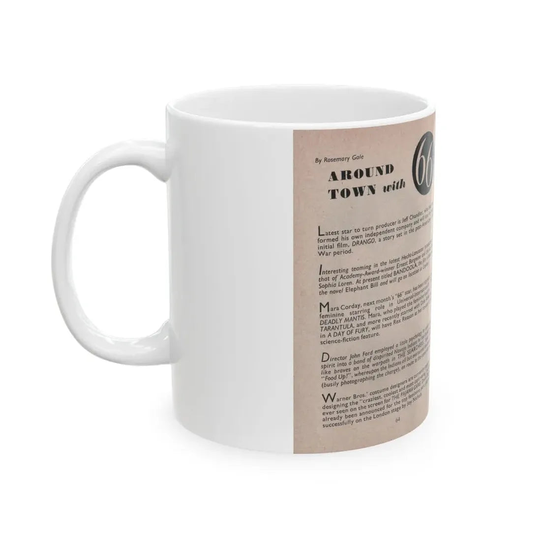 Kim Novak #168 - Scanned Mag. 66 Photos 1 (Vintage Female Icon) White Coffee Mug - Go Mug Yourself