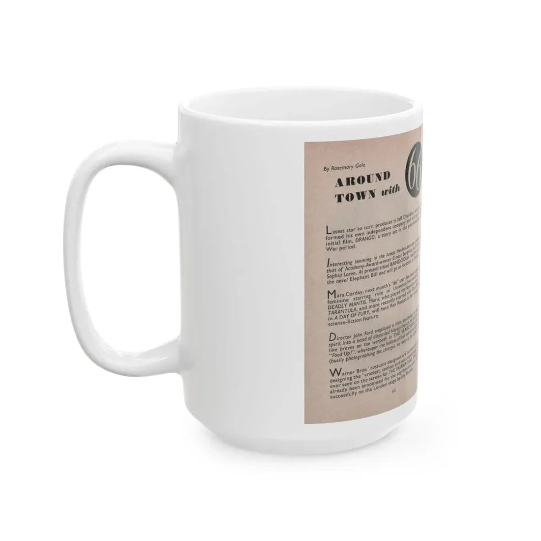 Kim Novak #168 - Scanned Mag. 66 Photos 1 (Vintage Female Icon) White Coffee Mug - Go Mug Yourself