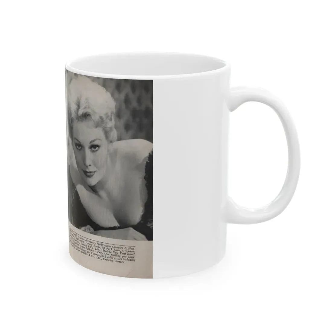 Kim Novak #169 - Scanned Mag. 66 Photos (Vintage Female Icon) White Coffee Mug - Go Mug Yourself