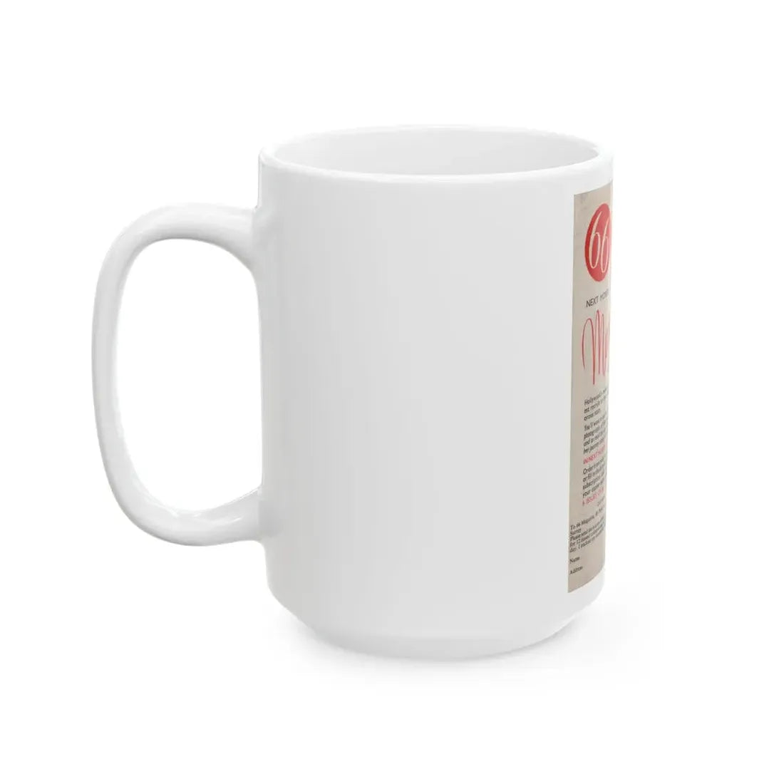 Kim Novak #170 - Scanned Mag. 66 Photos (Vintage Female Icon) White Coffee Mug - Go Mug Yourself