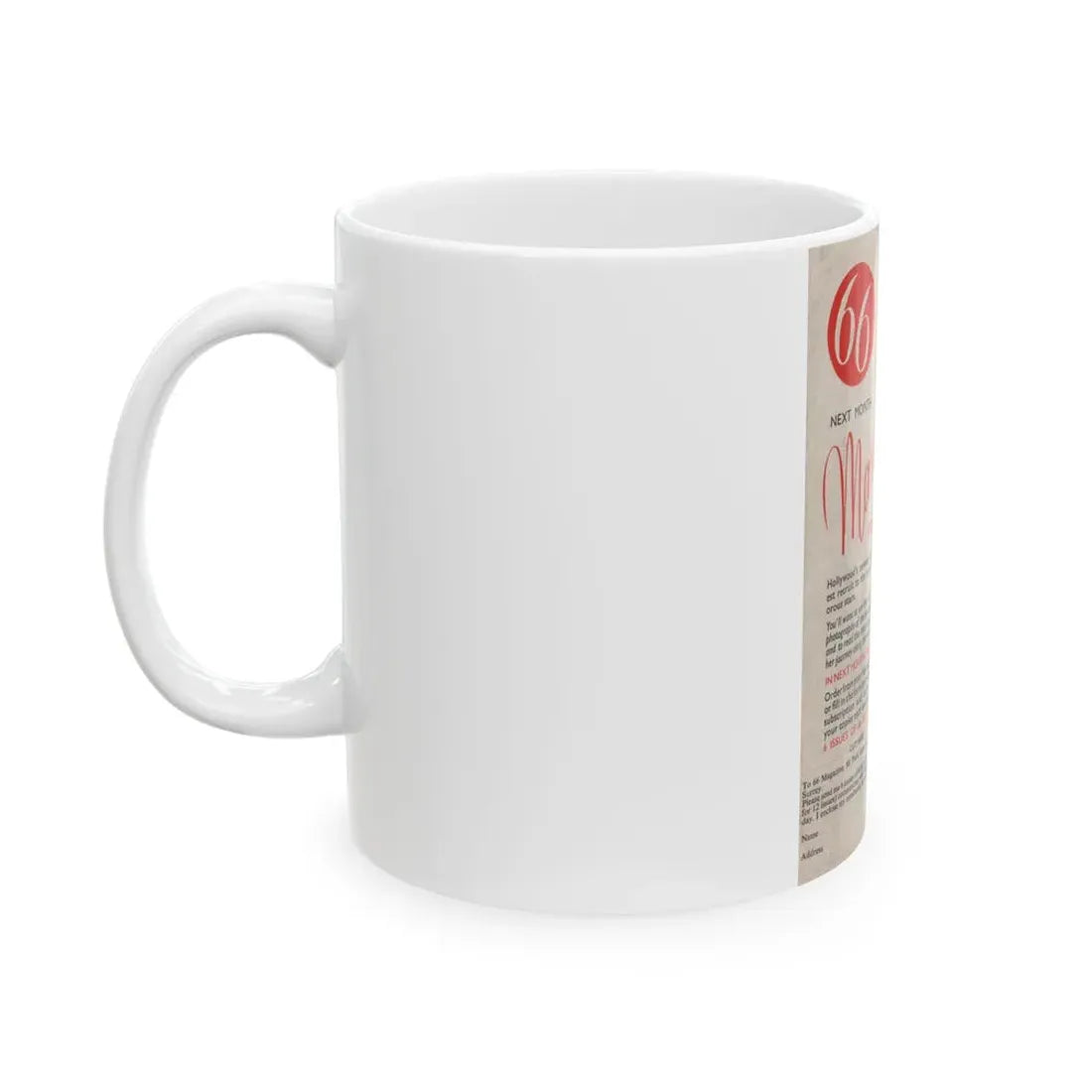 Kim Novak #170 - Scanned Mag. 66 Photos (Vintage Female Icon) White Coffee Mug - Go Mug Yourself