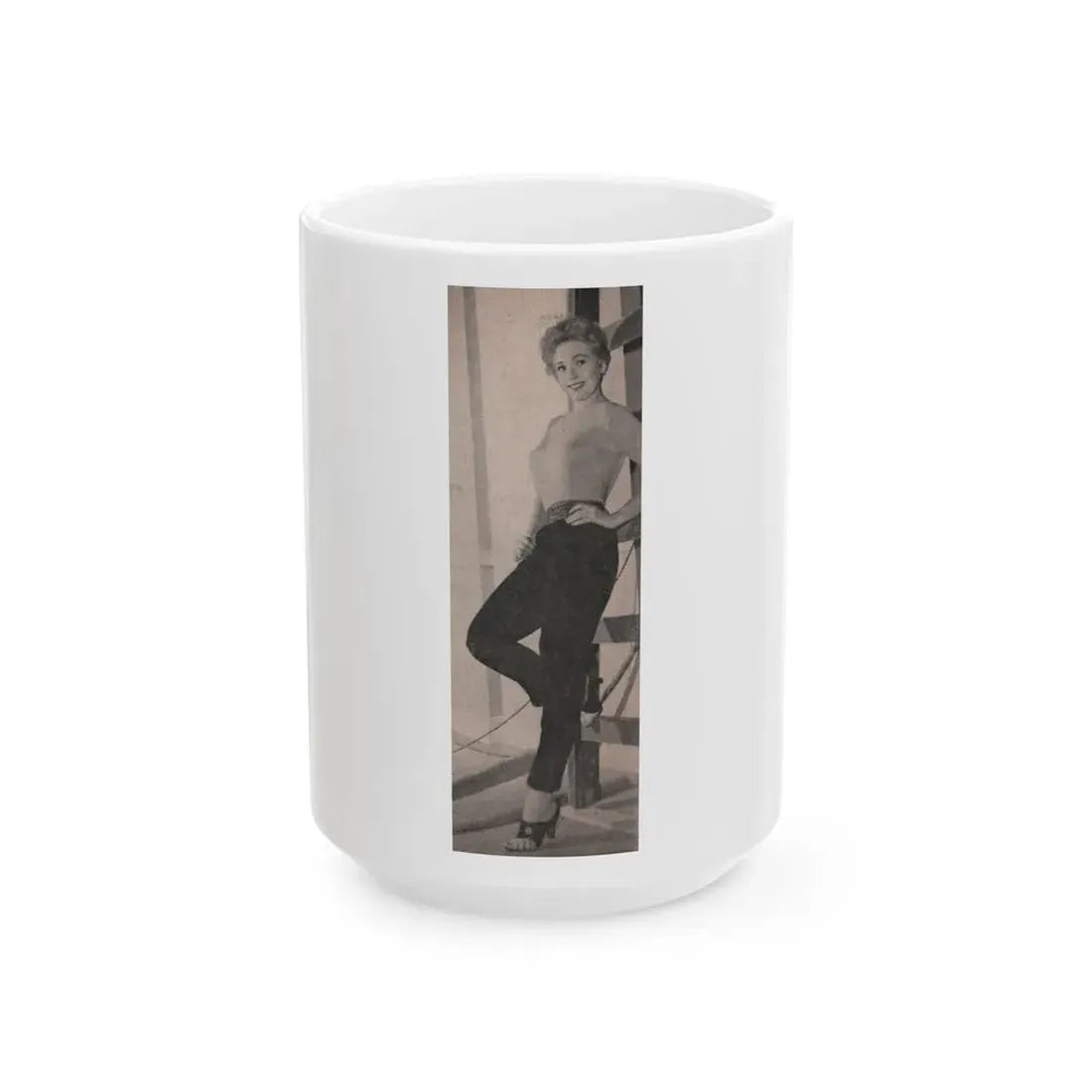 Kim Novak #172 - Scanned Mag. 66 Photos (Vintage Female Icon) White Coffee Mug 15oz - Go Mug Yourself