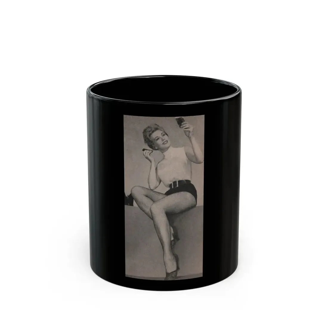 Kim Novak #176 - Scanned Mag. 66 Photos (Vintage Female Icon) Black Coffee Mug 11oz - Go Mug Yourself
