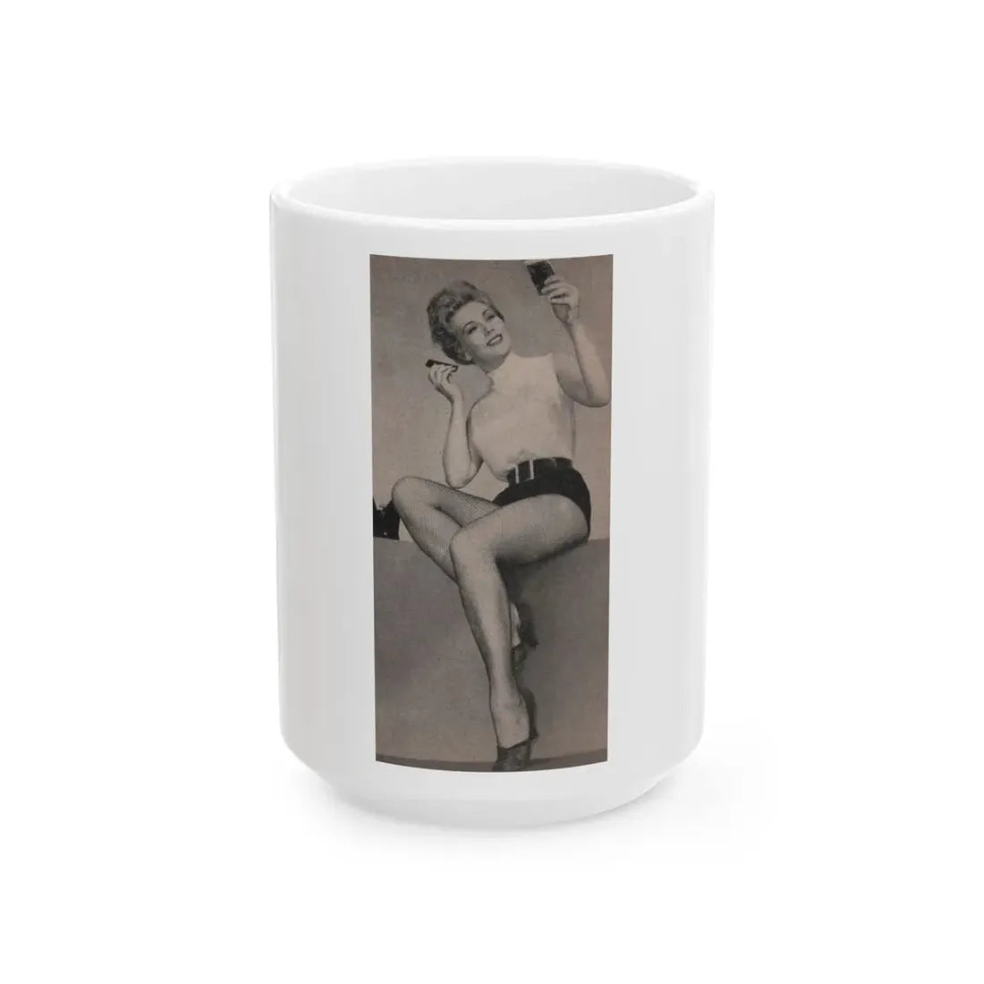 Kim Novak #176 - Scanned Mag. 66 Photos (Vintage Female Icon) White Coffee Mug 15oz - Go Mug Yourself