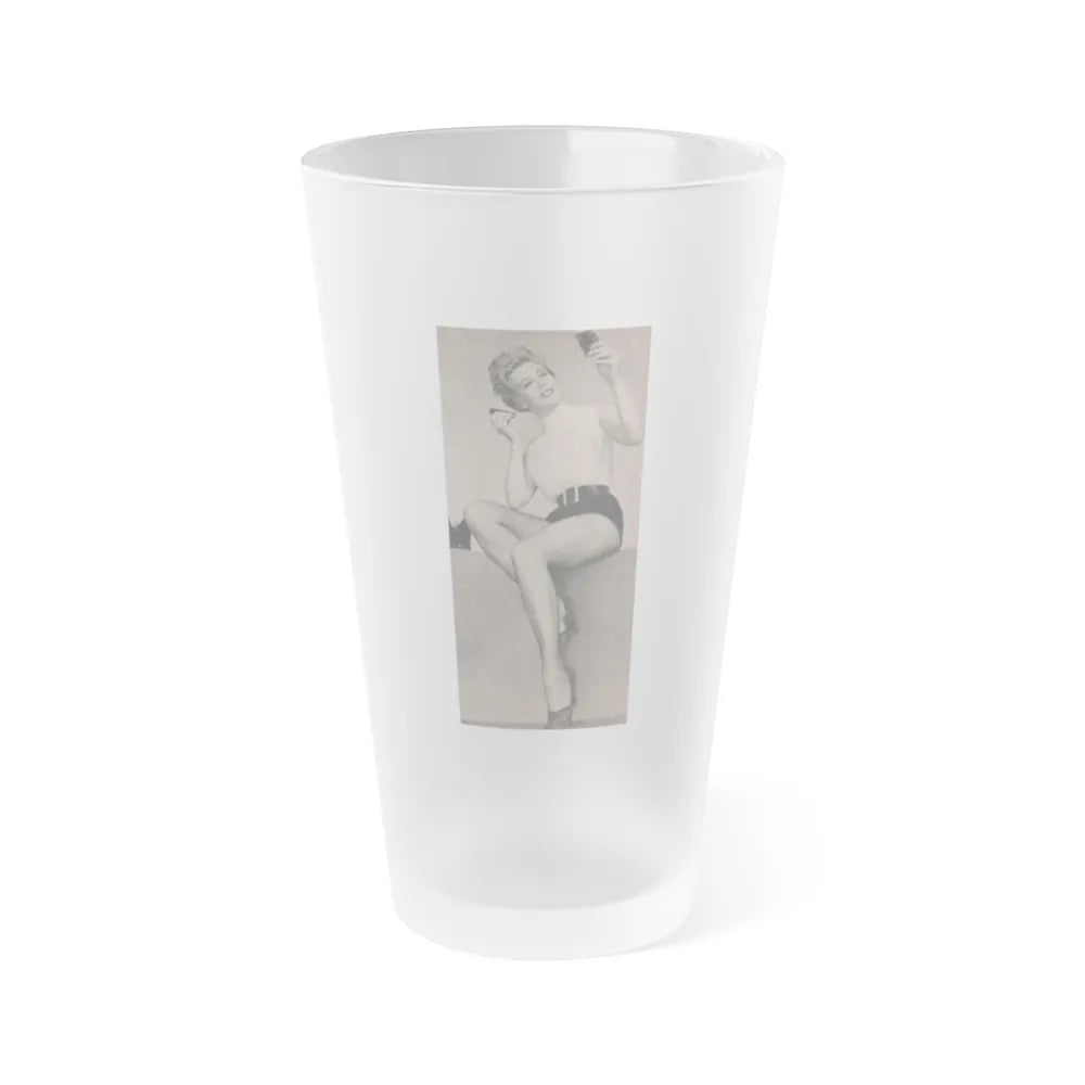 Kim Novak #176 - Scanned Mag. 66 Photos (Vintage Female Icon) Frosted Pint Glass 16oz-16oz-Frosted-Go Mug Yourself