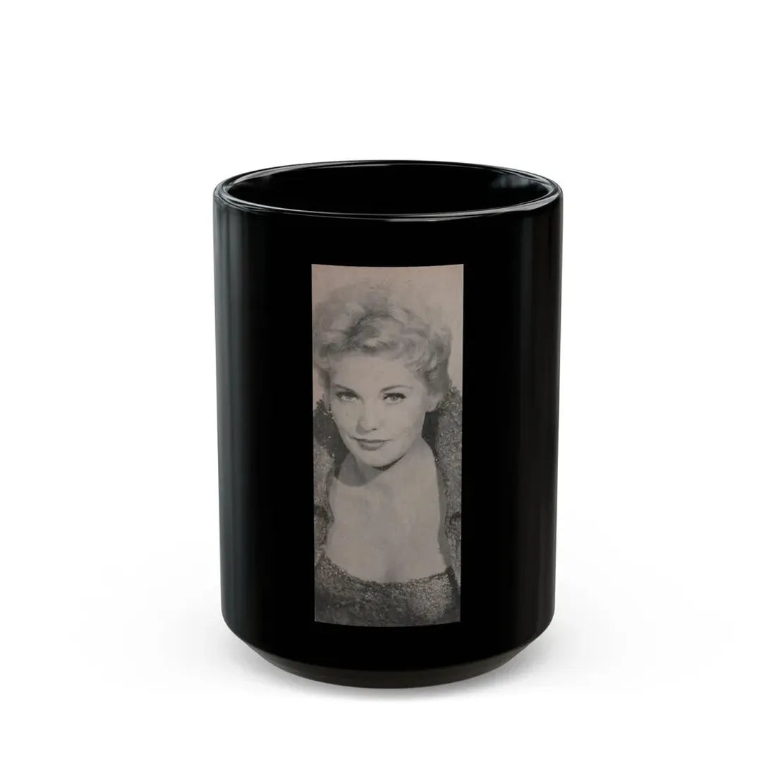 Kim Novak #177 - Scanned Mag. 66 Photos (Vintage Female Icon) Black Coffee Mug 15oz - Go Mug Yourself