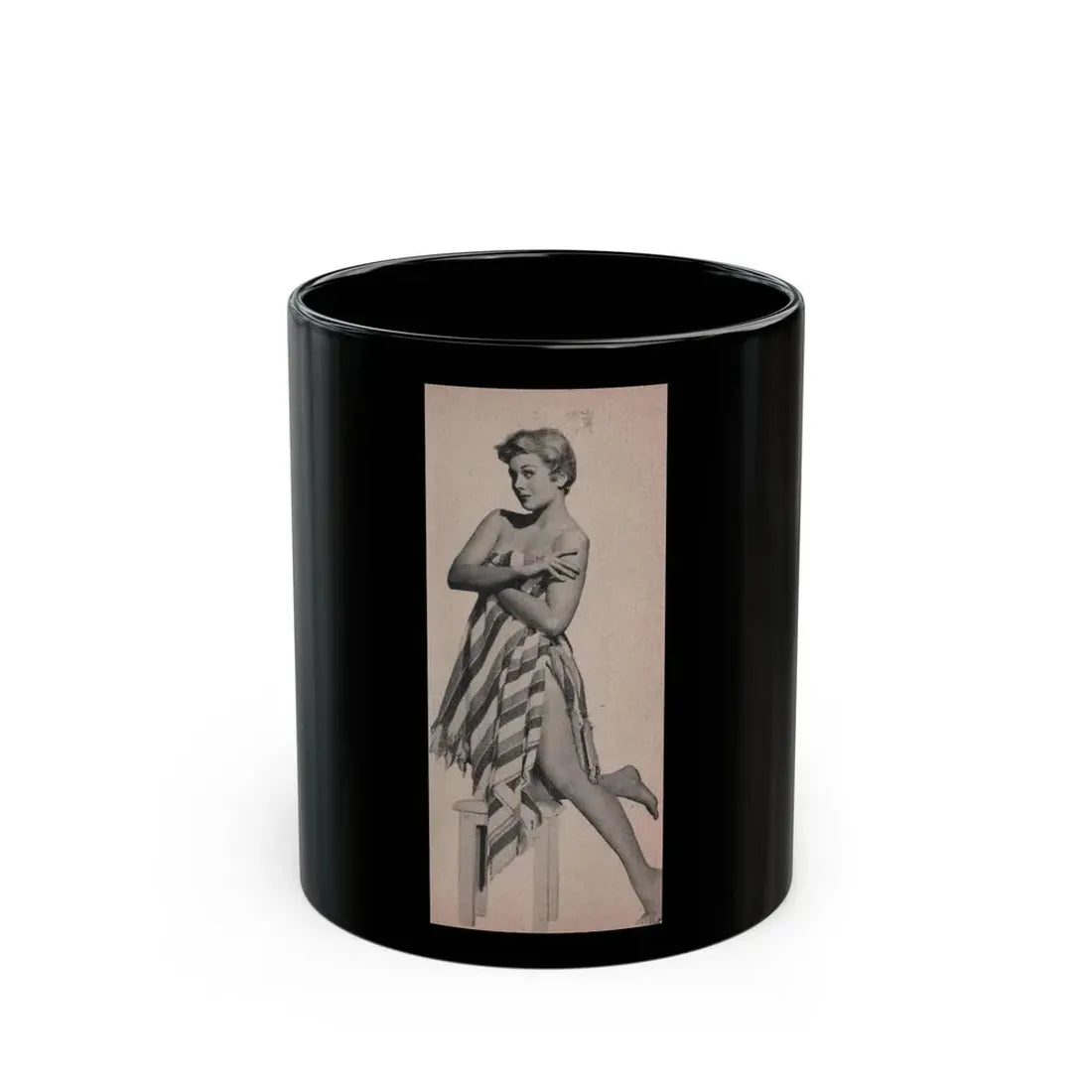 Kim Novak #178 - Scanned Mag. 66 Photos (Vintage Female Icon) Black Coffee Mug 11oz - Go Mug Yourself