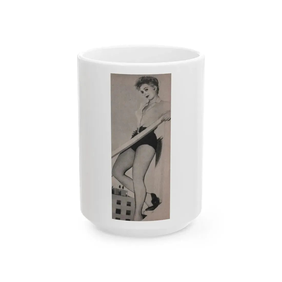 Kim Novak #179 - Scanned Mag. 66 Photos (Vintage Female Icon) White Coffee Mug 15oz - Go Mug Yourself