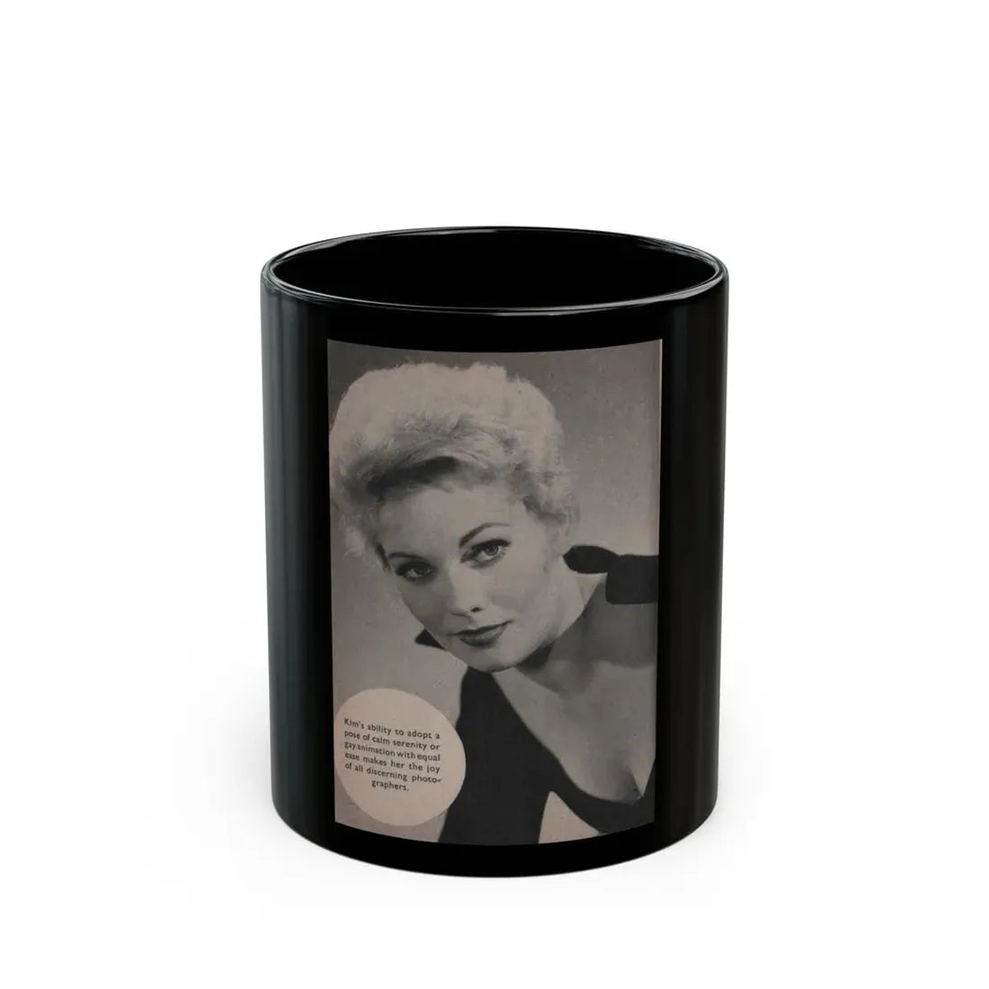 Kim Novak #180 - Scanned Mag. 66 Photos (Vintage Female Icon) Black Coffee Mug 11oz - Go Mug Yourself