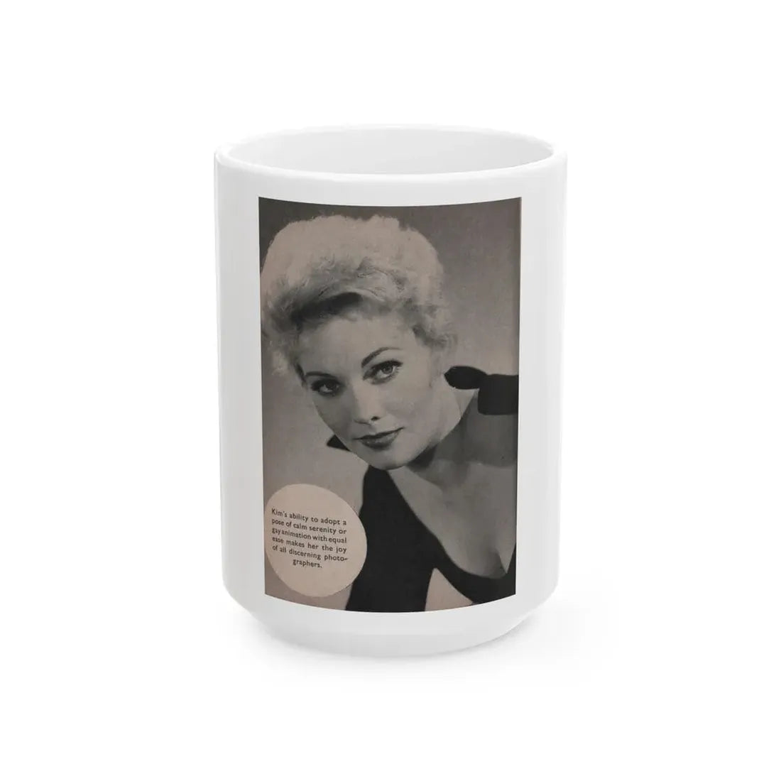 Kim Novak #180 - Scanned Mag. 66 Photos (Vintage Female Icon) White Coffee Mug 15oz - Go Mug Yourself