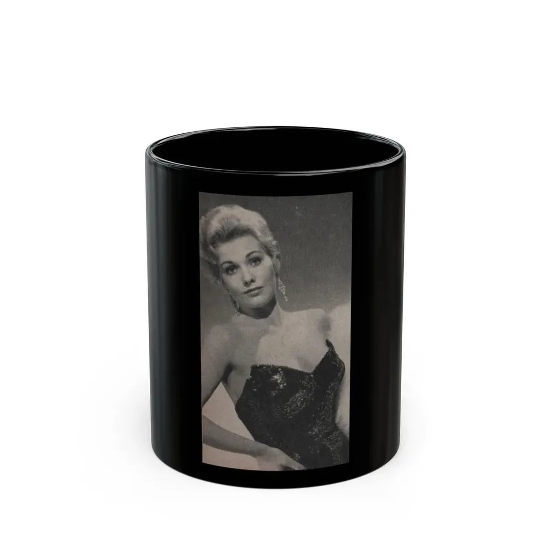 Kim Novak #182 - Scanned Mag. 66 Photos (Vintage Female Icon) Black Coffee Mug 11oz - Go Mug Yourself