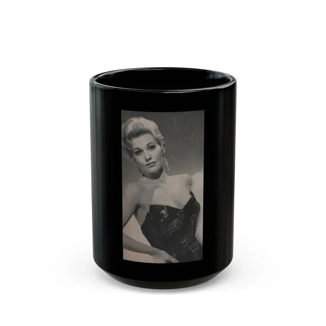 Kim Novak #182 - Scanned Mag. 66 Photos (Vintage Female Icon) Black Coffee Mug 15oz - Go Mug Yourself