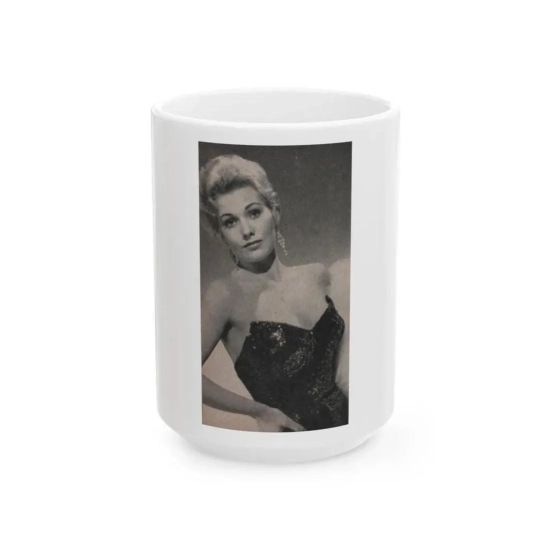 Kim Novak #182 - Scanned Mag. 66 Photos (Vintage Female Icon) White Coffee Mug 15oz - Go Mug Yourself