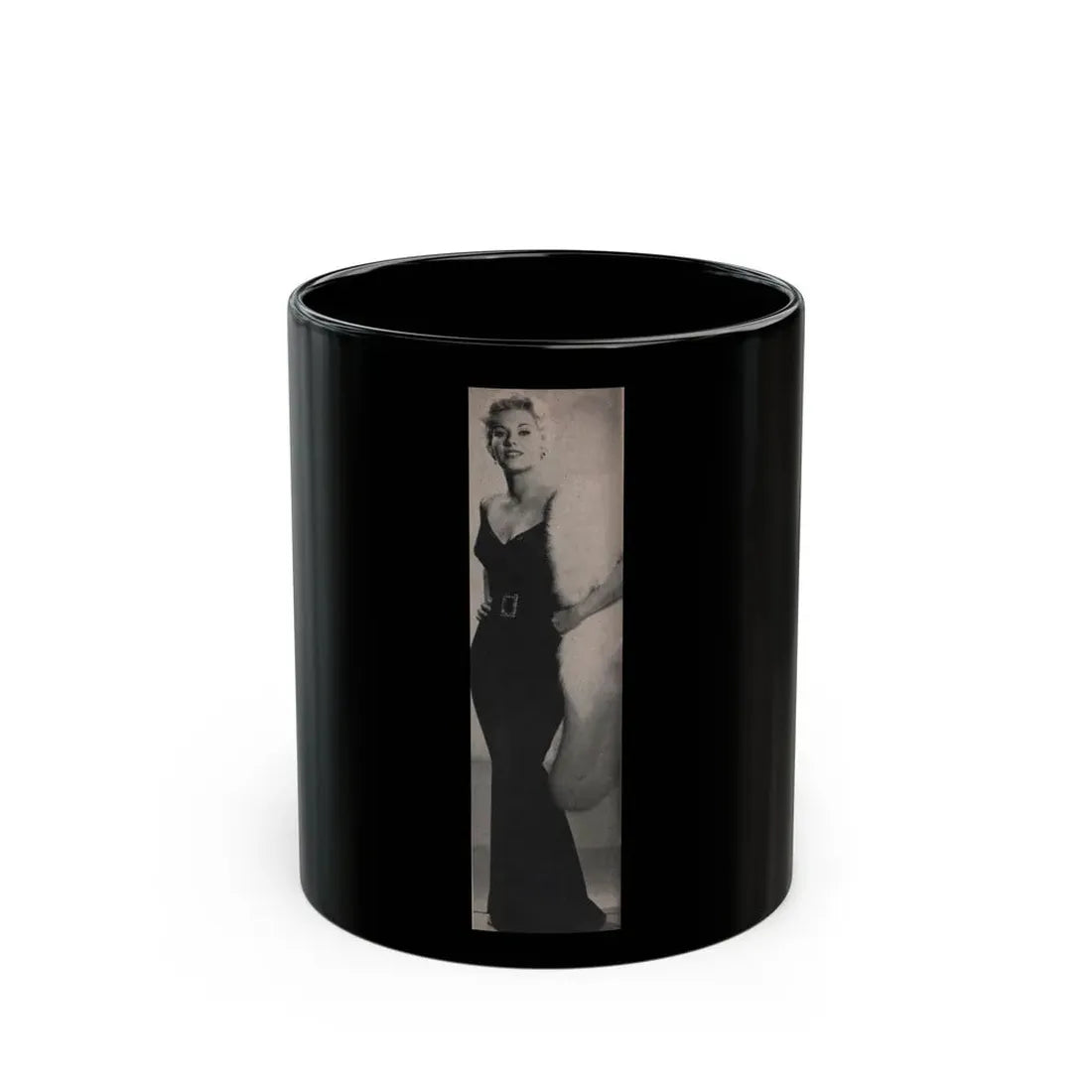 Kim Novak #183 - Scanned Mag. 66 Photos (Vintage Female Icon) Black Coffee Mug 11oz - Go Mug Yourself