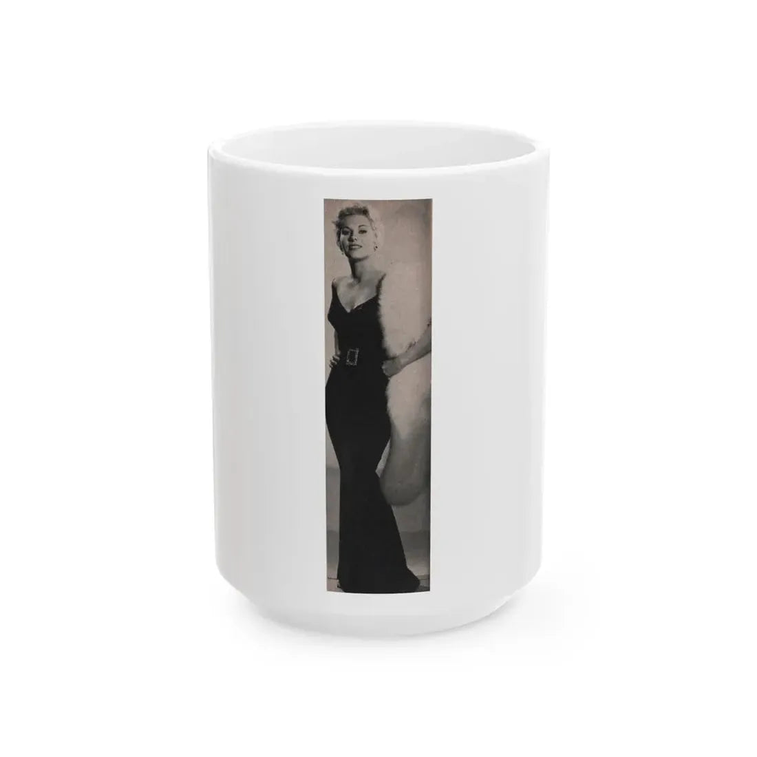 Kim Novak #183 - Scanned Mag. 66 Photos (Vintage Female Icon) White Coffee Mug 15oz - Go Mug Yourself