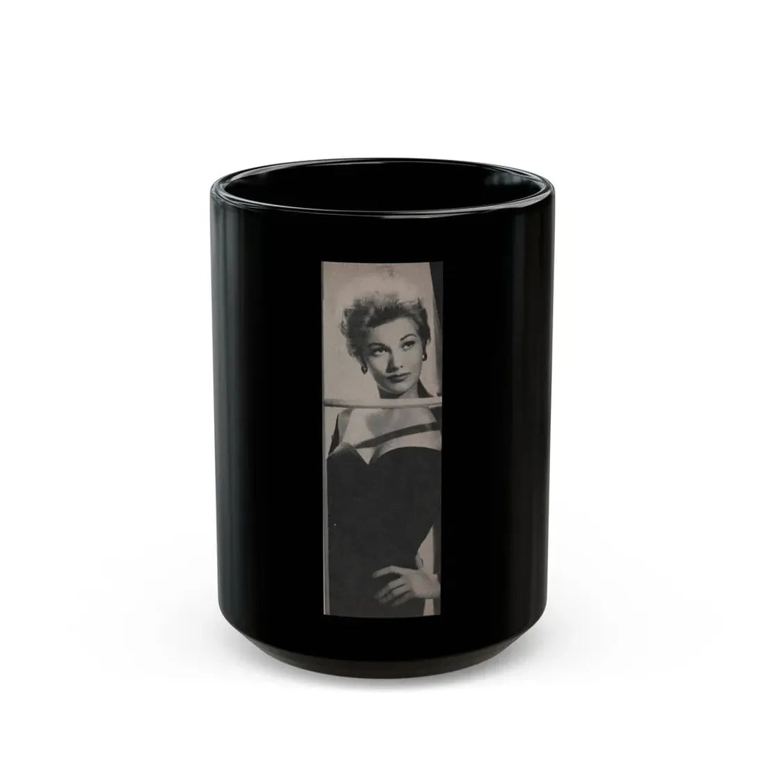 Kim Novak #185 - Scanned Mag. 66 Photos (Vintage Female Icon) Black Coffee Mug 15oz - Go Mug Yourself