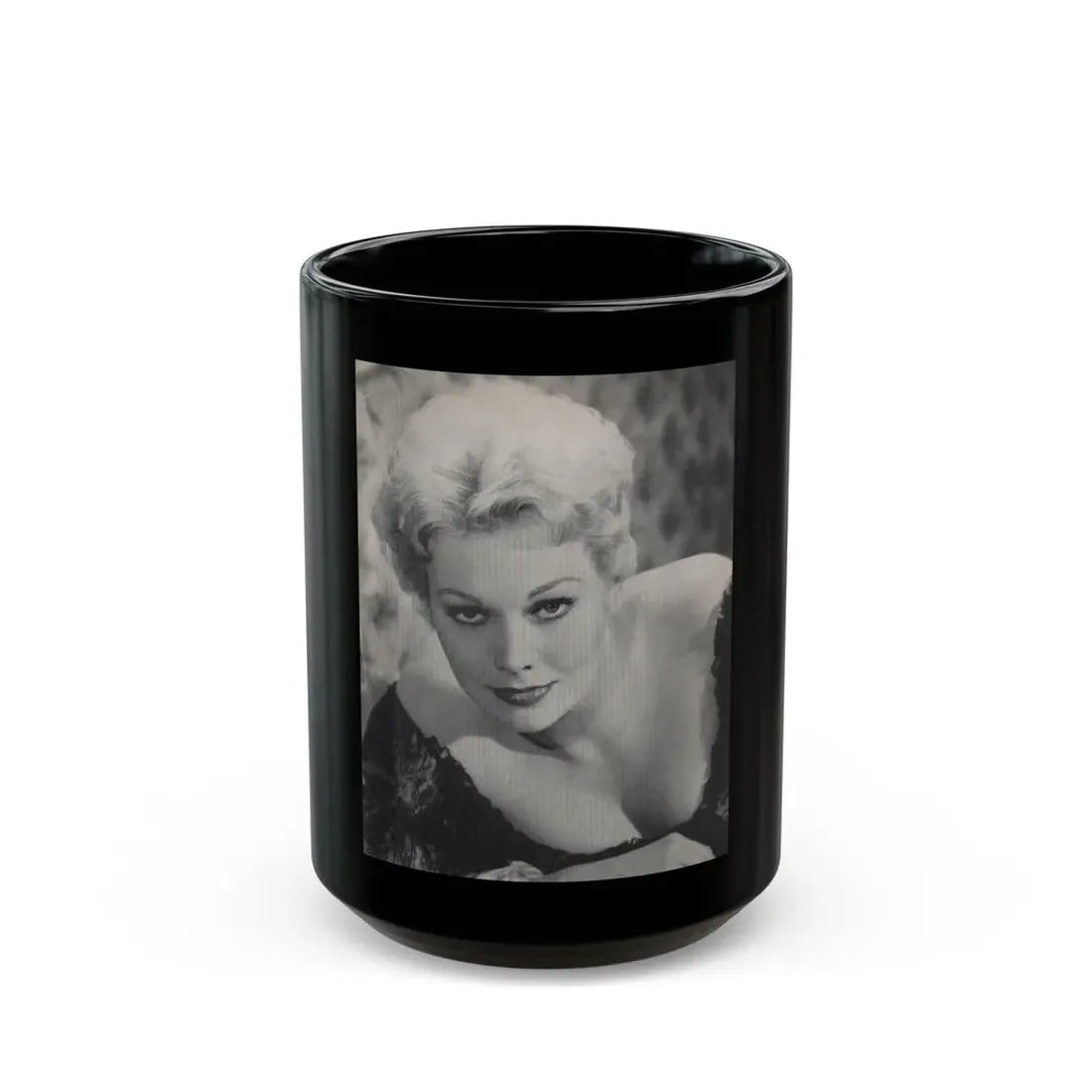 Kim Novak #186 - Scanned Mag. 66 Photos (Vintage Female Icon) Black Coffee Mug 15oz - Go Mug Yourself