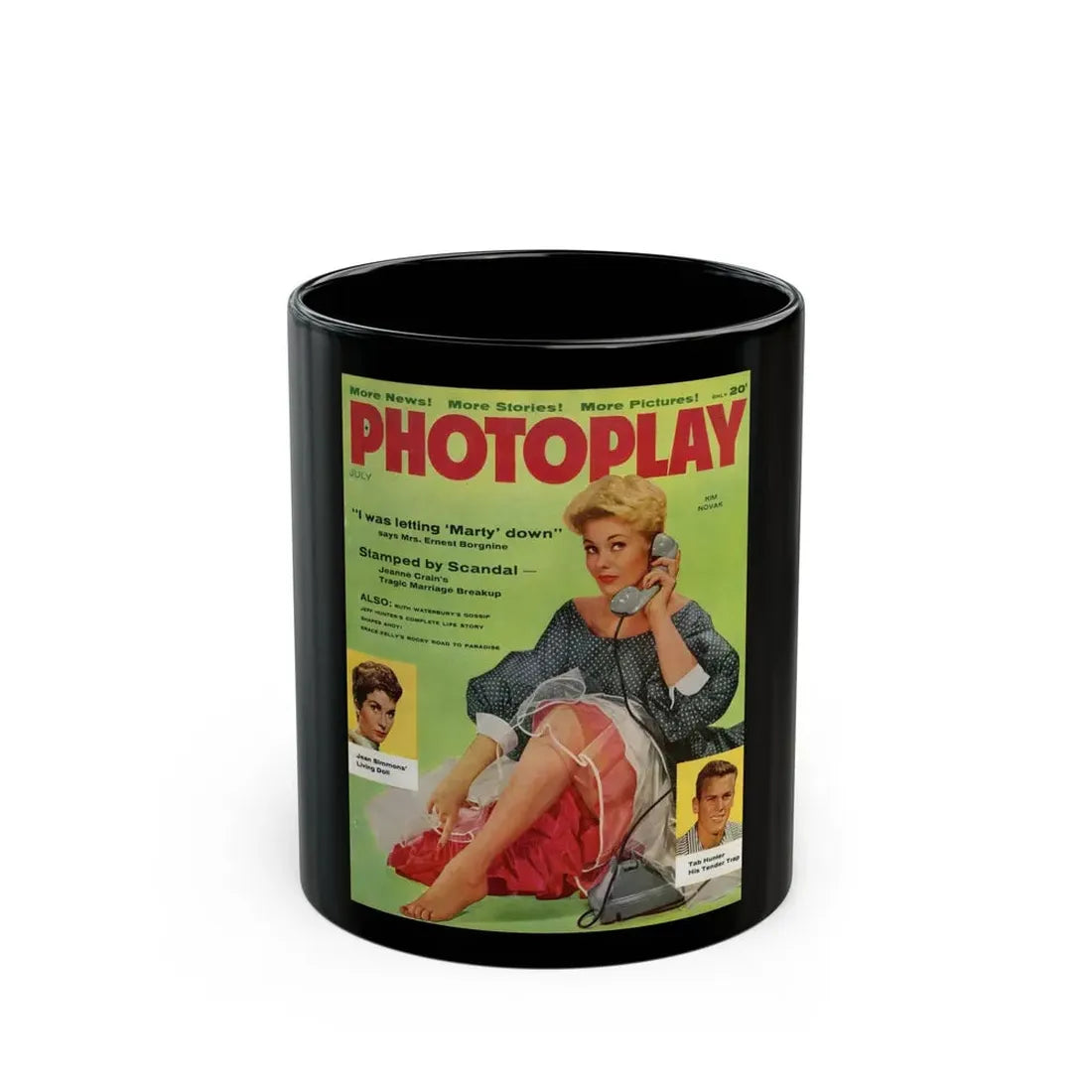 Kim Novak #188 - Mag. Cover (Vintage Female Icon) Black Coffee Mug 11oz - Go Mug Yourself