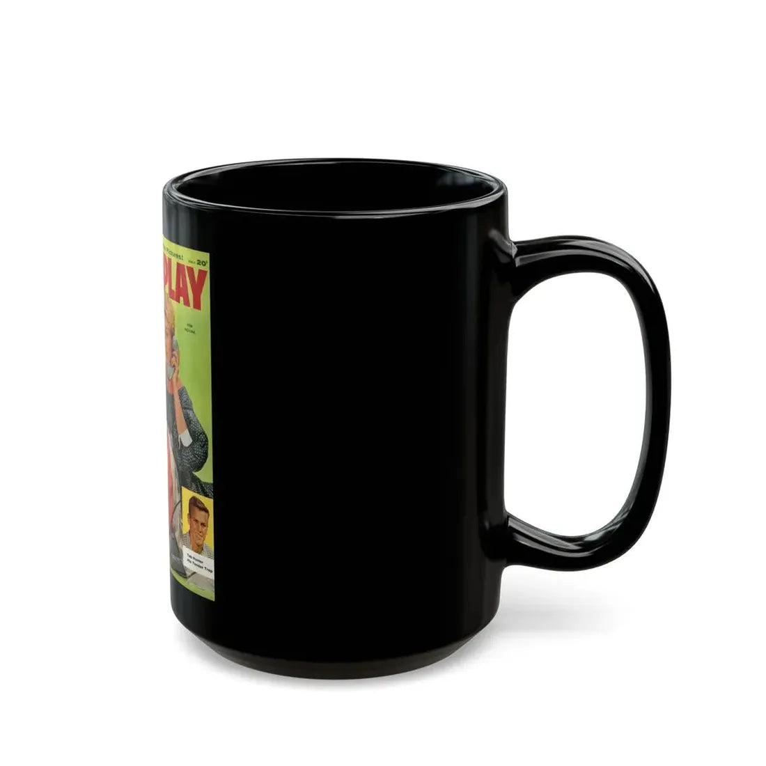 Kim Novak #188 - Mag. Cover (Vintage Female Icon) Black Coffee Mug - Go Mug Yourself