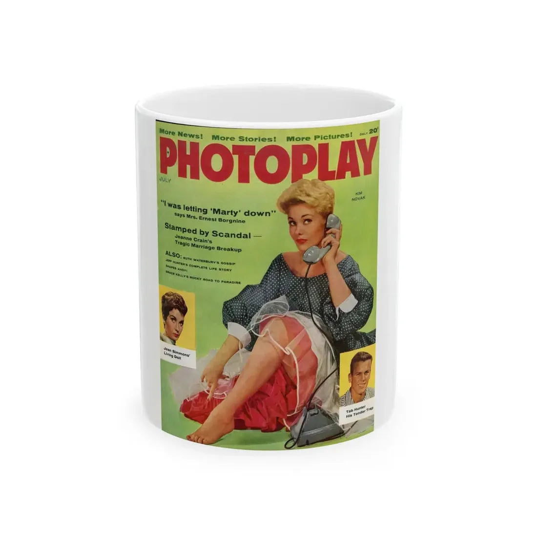Kim Novak #188 - Mag. Cover (Vintage Female Icon) White Coffee Mug 11oz - Go Mug Yourself
