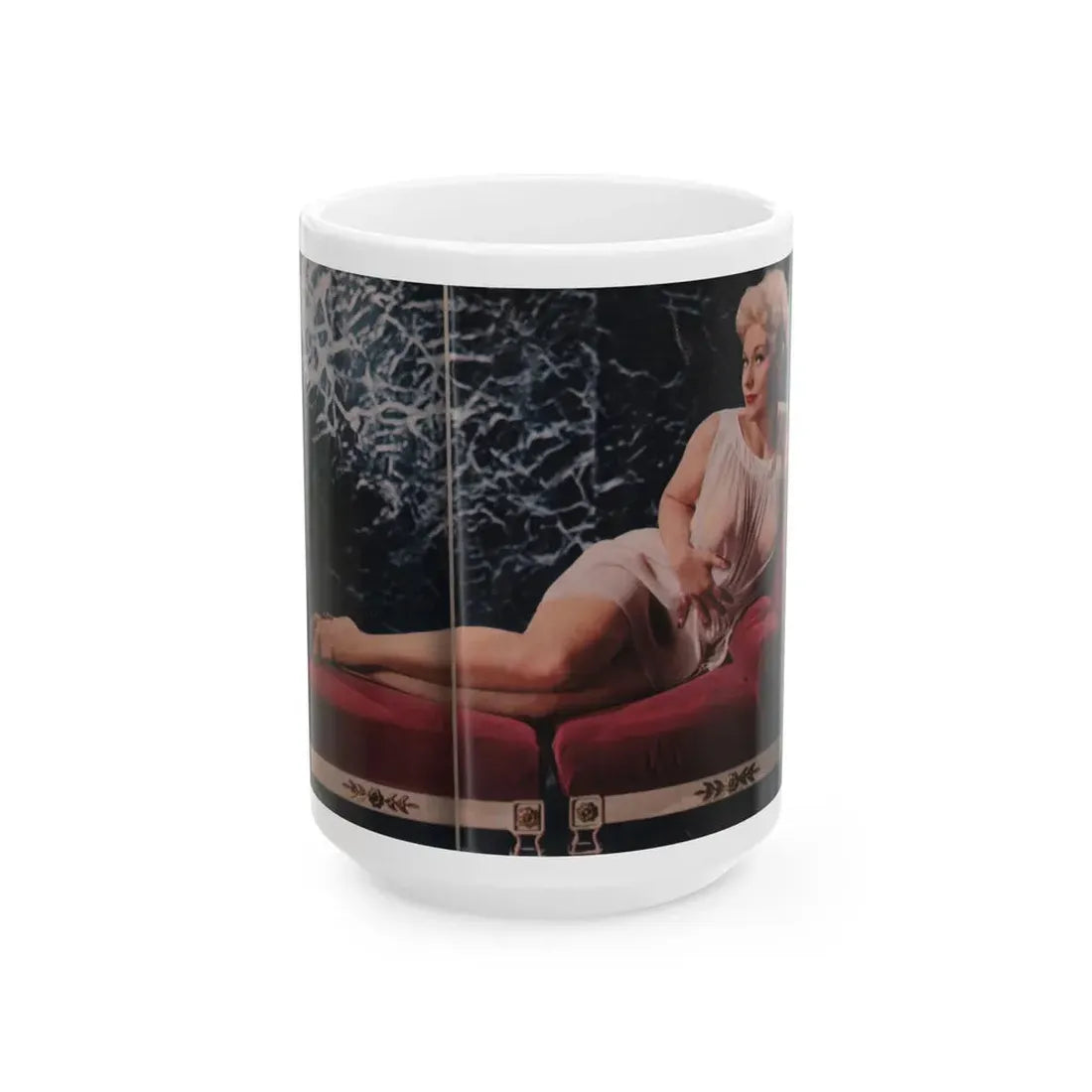 Kim Novak #208 - Playboy Mag. Oct. '59 - Photo (Vintage Female Icon) White Coffee Mug 15oz - Go Mug Yourself