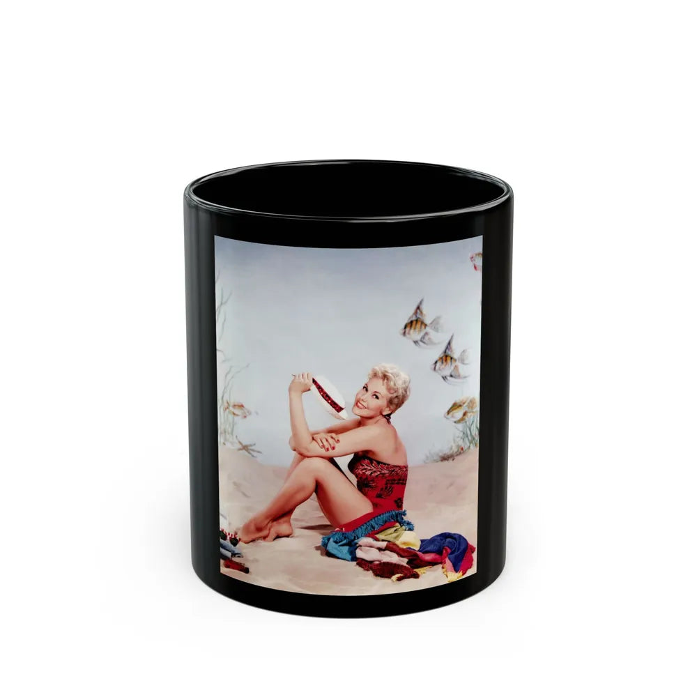 Kim Novak #241 (Vintage Female Icon) Black Coffee Mug-11oz-Go Mug Yourself