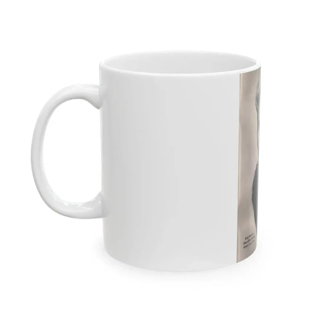 Kim Novak #249 - Tempo Mag. 2-21-56 - 1 B&W Photo (Vintage Female Icon) White Coffee Mug - Go Mug Yourself