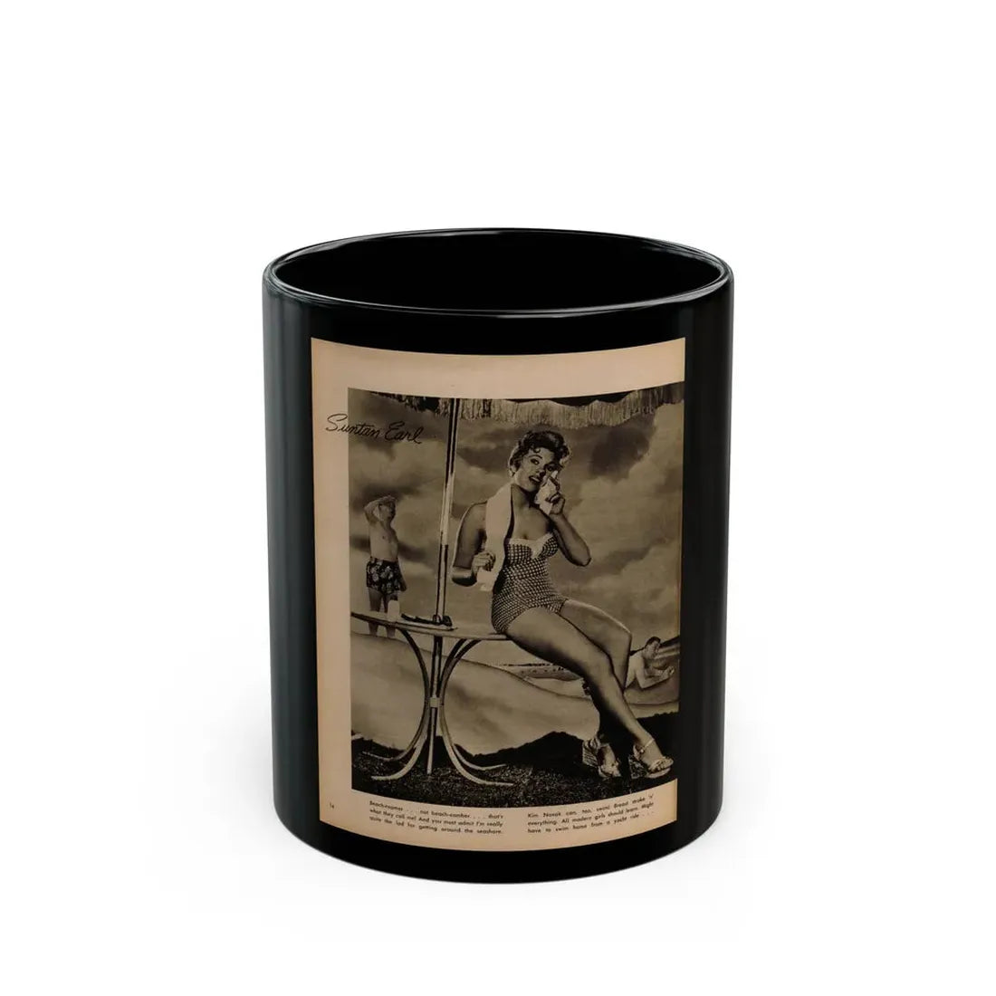 Kim Novak #341 1 (Vintage Female Icon) Black Coffee Mug 11oz - Go Mug Yourself