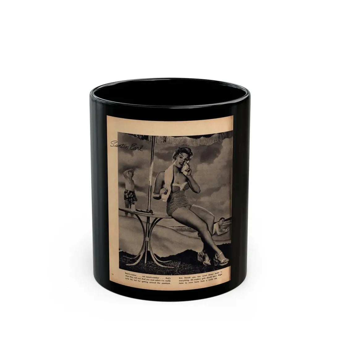 Kim Novak #341 2 (Vintage Female Icon) Black Coffee Mug 11oz - Go Mug Yourself