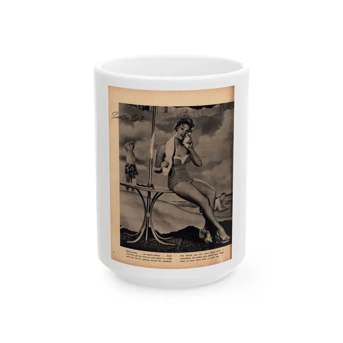 Kim Novak #341 2 (Vintage Female Icon) White Coffee Mug 15oz - Go Mug Yourself