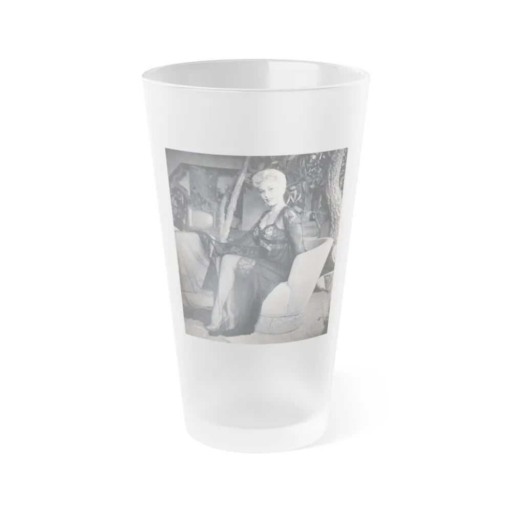 Kim Novak #38- (Vintage Female Icon) Frosted Pint Glass 16oz-16oz-Frosted-Go Mug Yourself