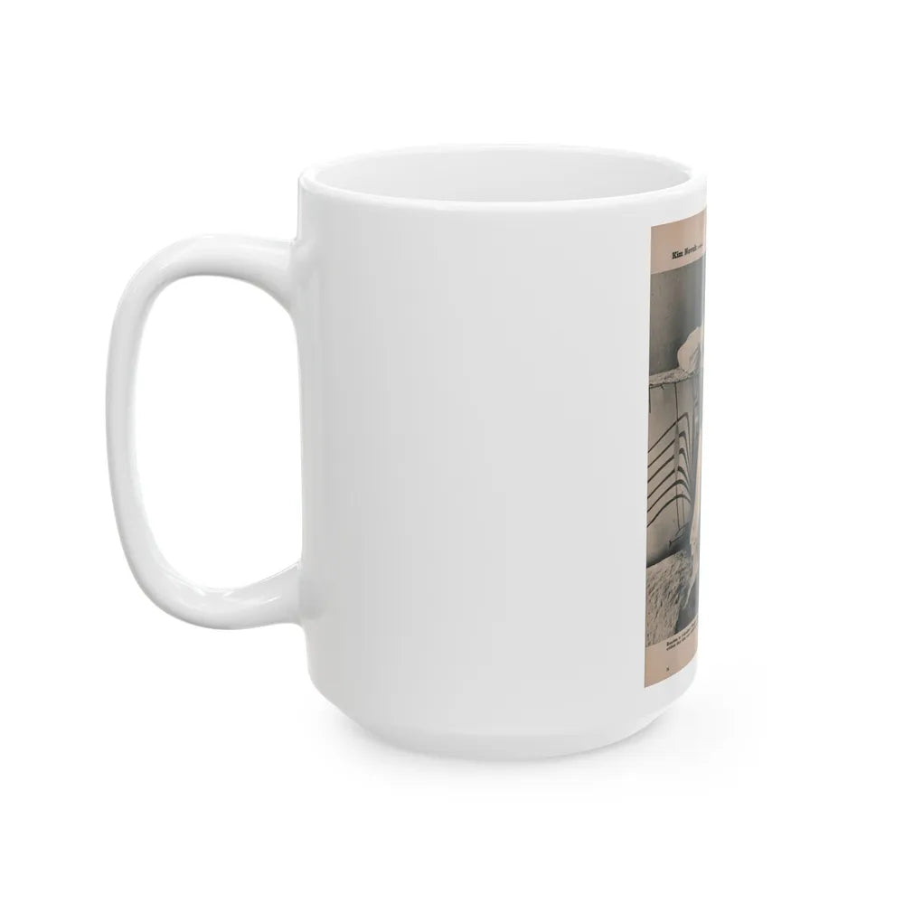 Kim Novak #385 - Fabulous Females Mag. Issue #1 '55 - 1 B&W Photo (Vintage Female Icon) White Coffee Mug-Go Mug Yourself