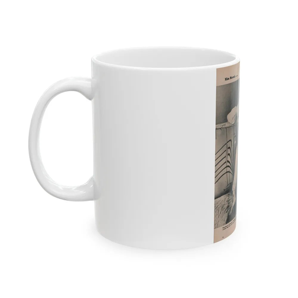 Kim Novak #385 - Fabulous Females Mag. Issue #1 '55 - 1 B&W Photo (Vintage Female Icon) White Coffee Mug-Go Mug Yourself