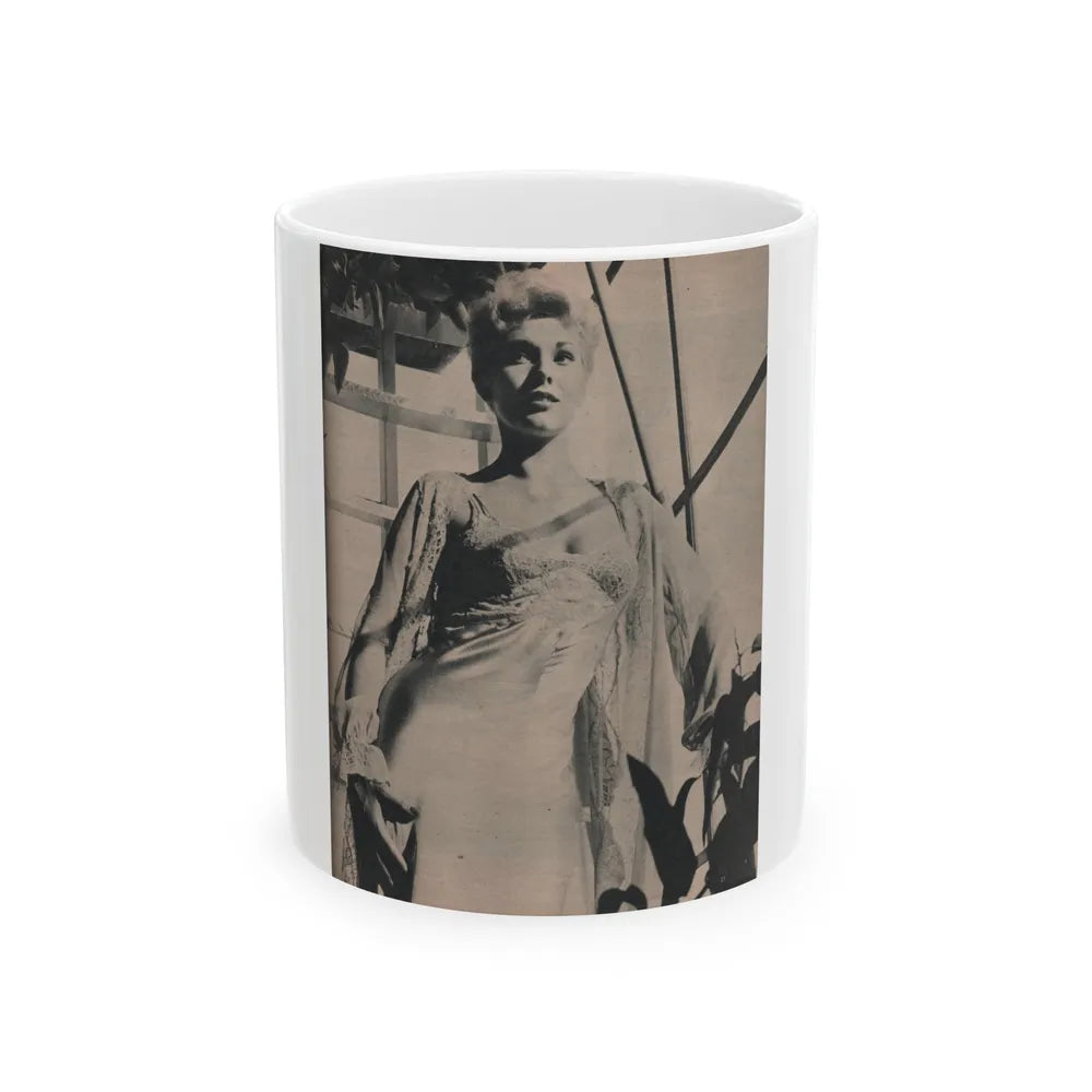 Kim Novak #386 - Fabulous Females Mag. Issue #1 '55 - 1 B&W Photo (Vintage Female Icon) White Coffee Mug-11oz-Go Mug Yourself
