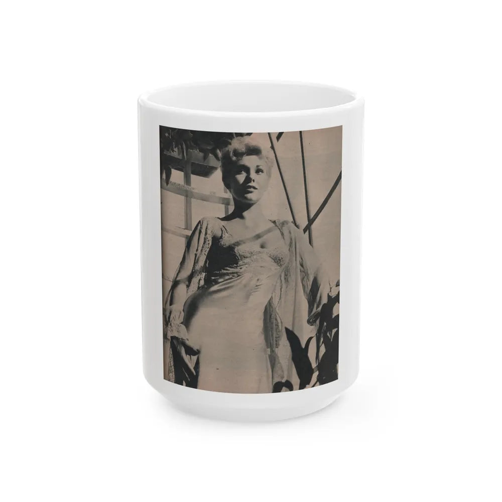 Kim Novak #386 - Fabulous Females Mag. Issue #1 '55 - 1 B&W Photo (Vintage Female Icon) White Coffee Mug-15oz-Go Mug Yourself