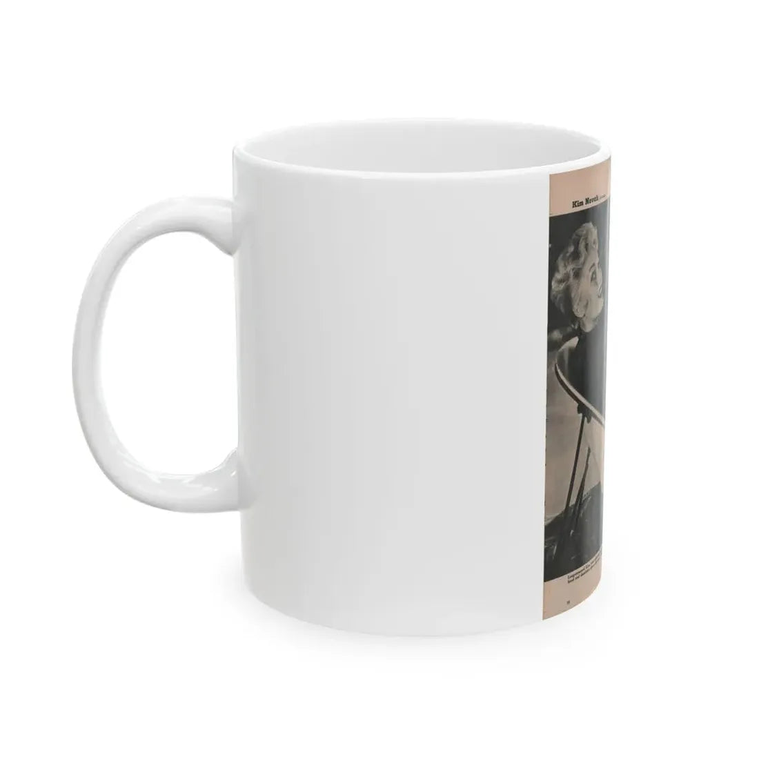 Kim Novak #387 - Fabulous Females Mag. Issue #1 '55 - 1 B&W Photo (Vintage Female Icon) White Coffee Mug - Go Mug Yourself