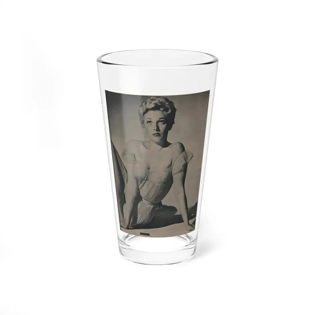 Kim Novak #390 - Fabulous Females Mag. Issue #1 '55 - 1 B&W Photo 1 (Vintage Female Icon) Pint Glass 16oz 16oz - Go Mug Yourself