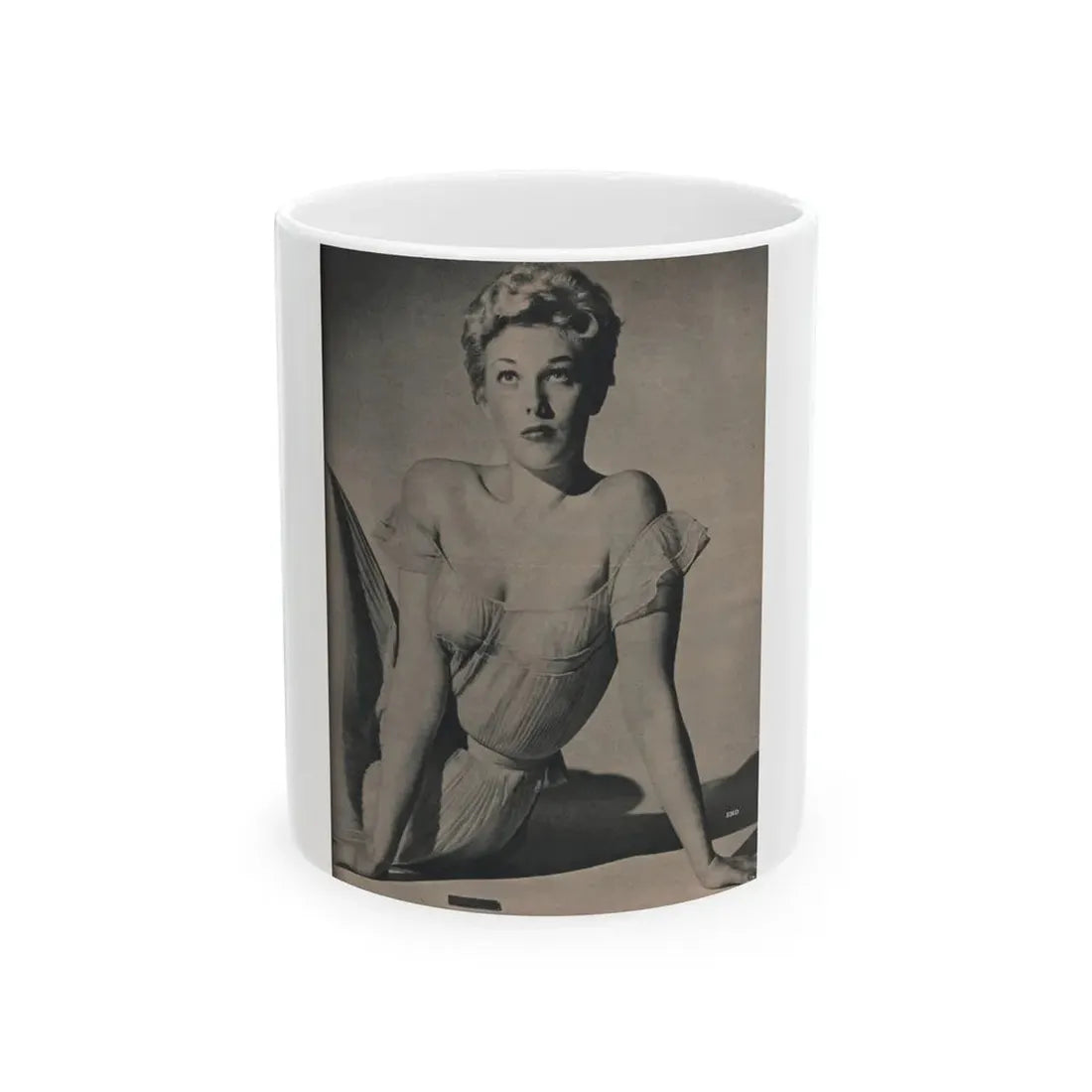 Kim Novak #390 - Fabulous Females Mag. Issue #1 '55 - 1 B&W Photo 1 (Vintage Female Icon) White Coffee Mug 11oz - Go Mug Yourself
