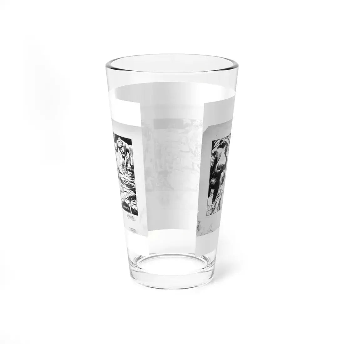 King Kong, circa 1933, original promotional daily newspaper strip-styled illustration - Pint Glass 16oz - Go Mug Yourself
