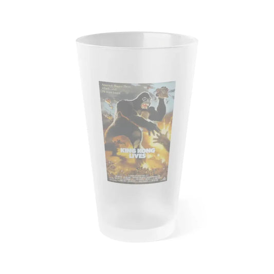 KING KONG LIVES 1986 Movie Poster - Frosted Pint Glass 16oz 16oz Frosted - Go Mug Yourself