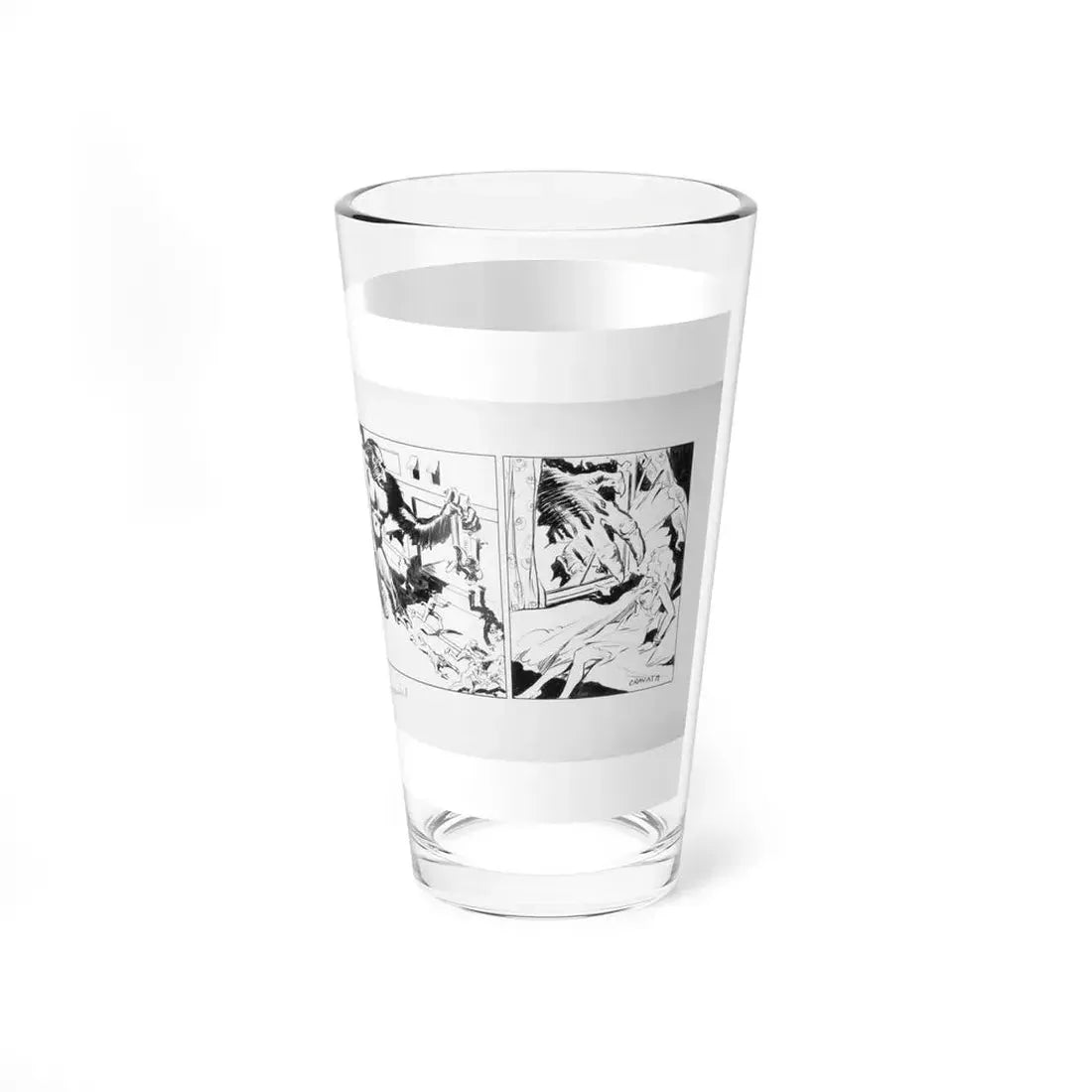 King Kong, original promotional daily newspaper strip-style illustration - Pint Glass 16oz - Go Mug Yourself