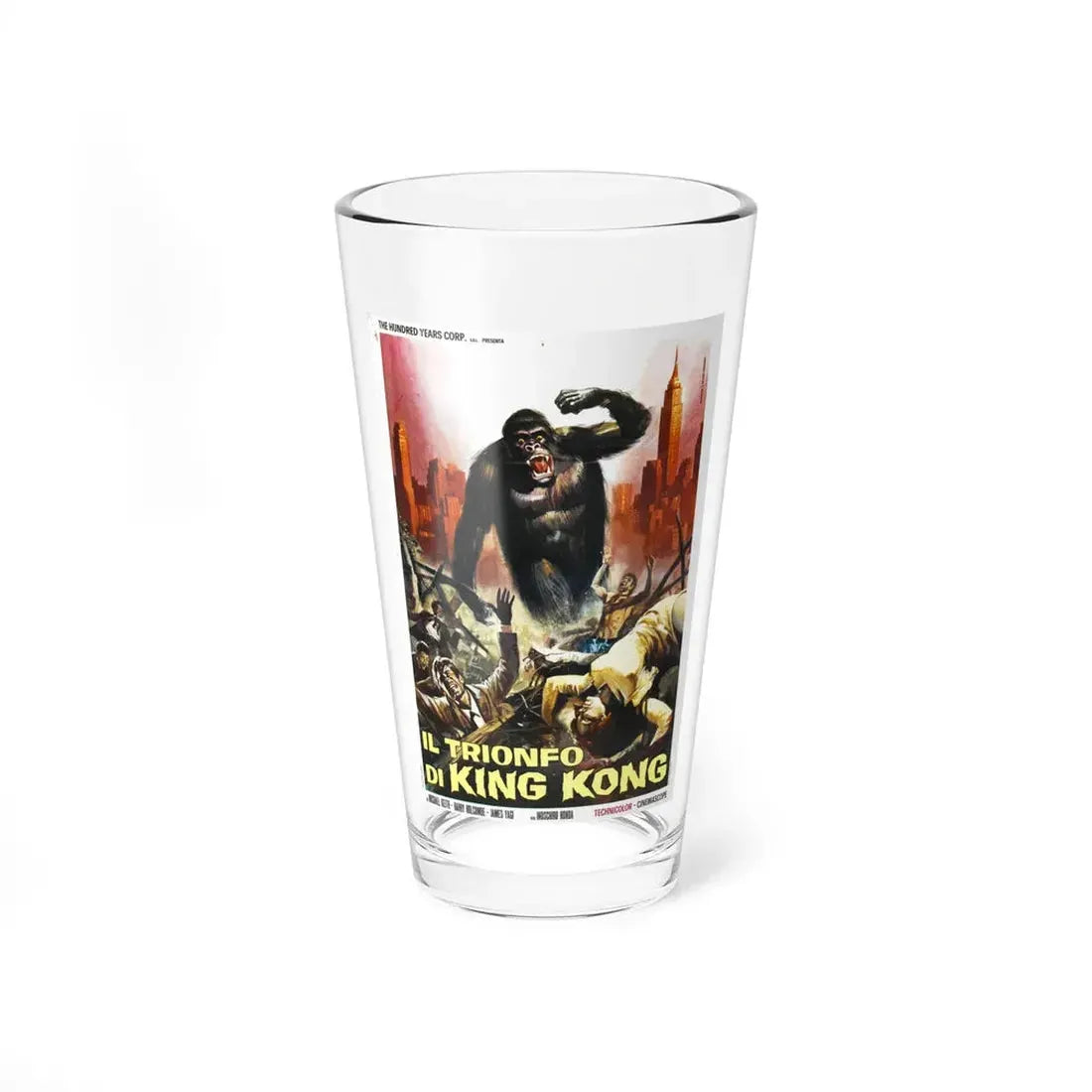 KING KONG VS GODZILLA (ITALIAN) 1962 Movie Poster - Pint Glass 16oz 16oz - Go Mug Yourself